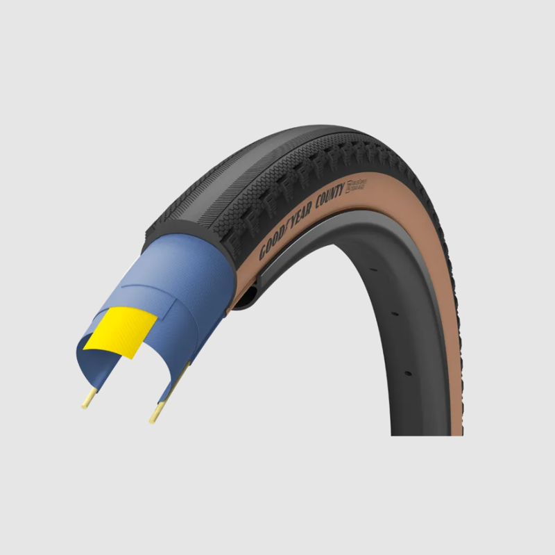 Goodyear County Ultimate Tubeless Complete Tyre in Tan 650x50c-1